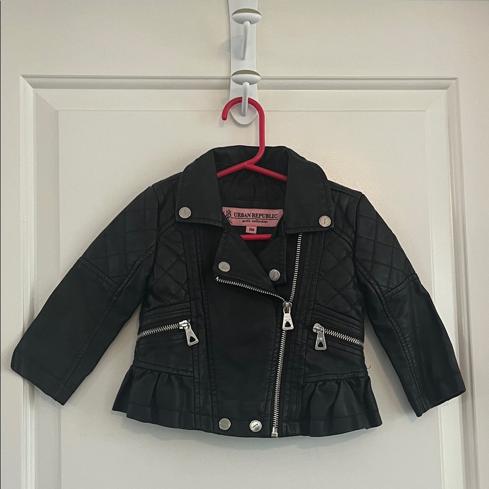 Urban Republic faux leather moto jacket size 18 months